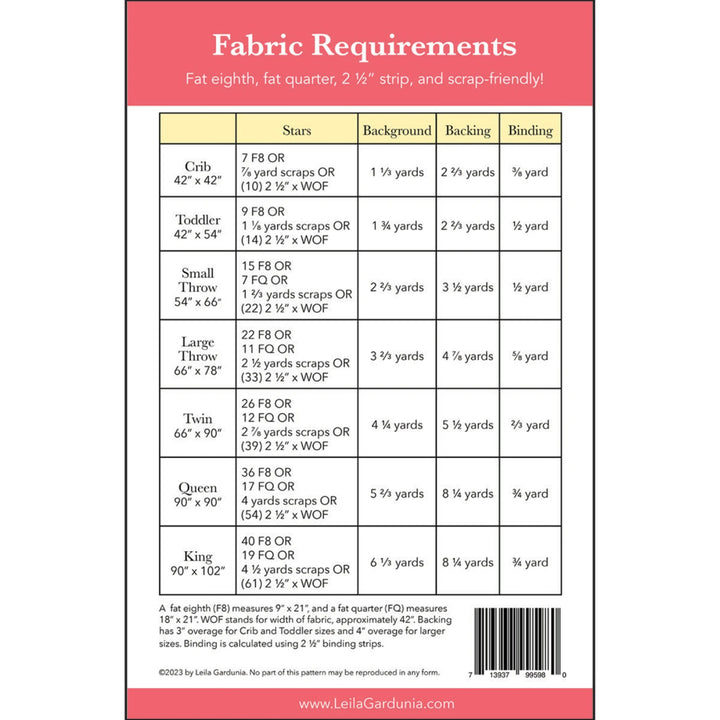 9-Patch Scrappy Stars Pattern - Leila Gardunia