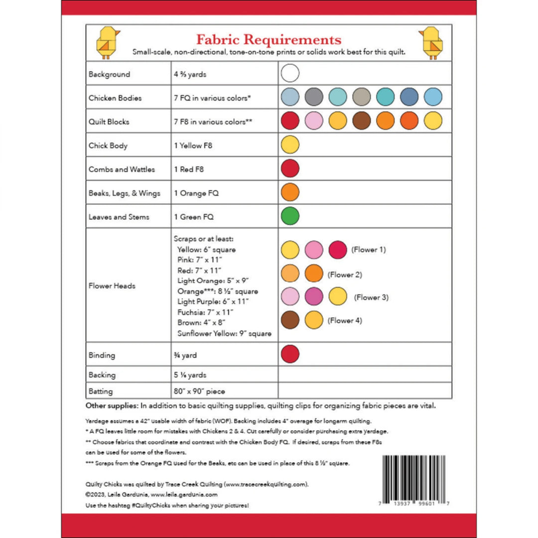 Quilty Chicks Pattern - Leila Gardunia Design