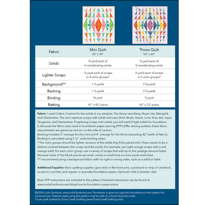 Mirrored Diamonds Pattern - Leila Gardunia Design