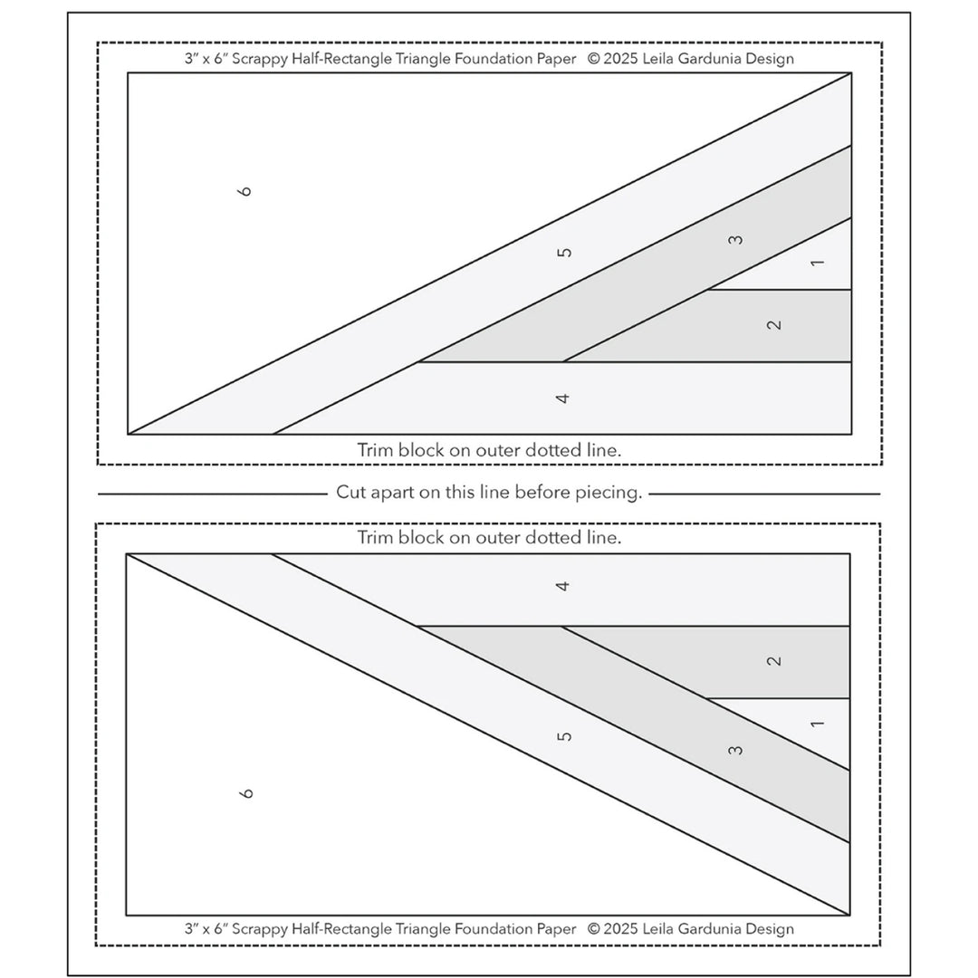 Scrappy Half-Rectangle Triangle Foundation Pad
