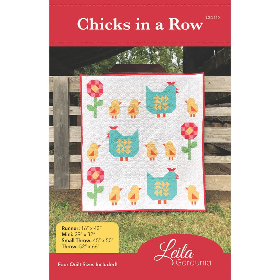 Chicks In A Row Pattern - Leila Gardunia Design