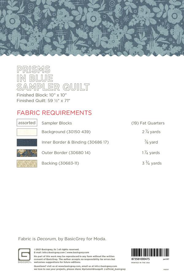 Prisms In Blue Quilt Pattern