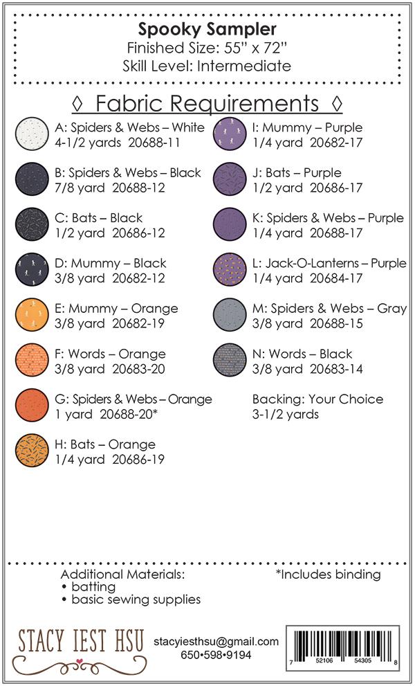 Spooky Sampler Quilt Pattern