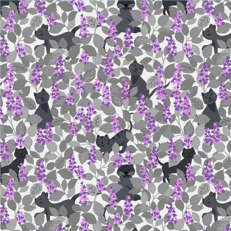 The Purrfect Book Club - Catnip - Grey and Purples - A963A