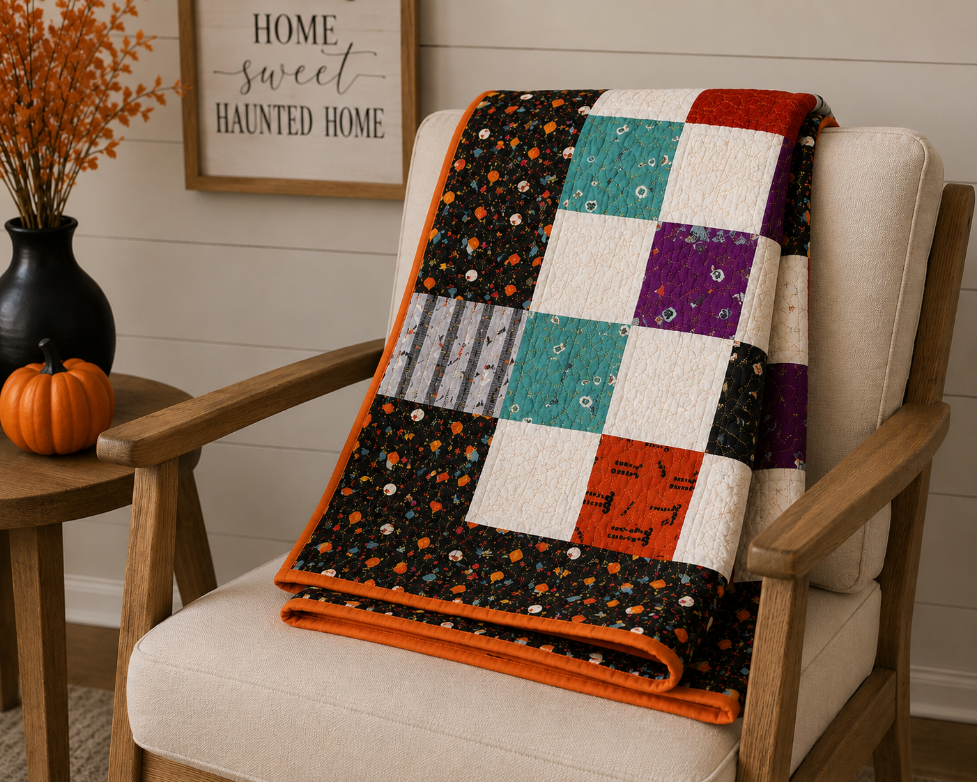 Finished Quilt: Brownsville From Villa Rosa - Little Witch Fabrics