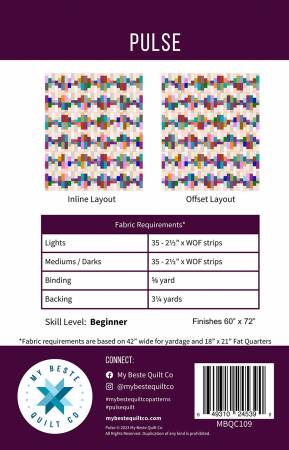 Pulse Quilt Pattern - My Beste Quilt Co