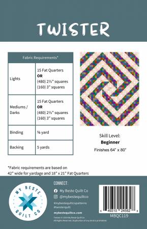 Twister Quilt Pattern - My Beste Quilt Co