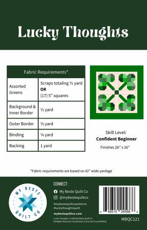 Lucky Thoughts Table Topper/Wall Hanging Pattern - My Beste Quilt Co