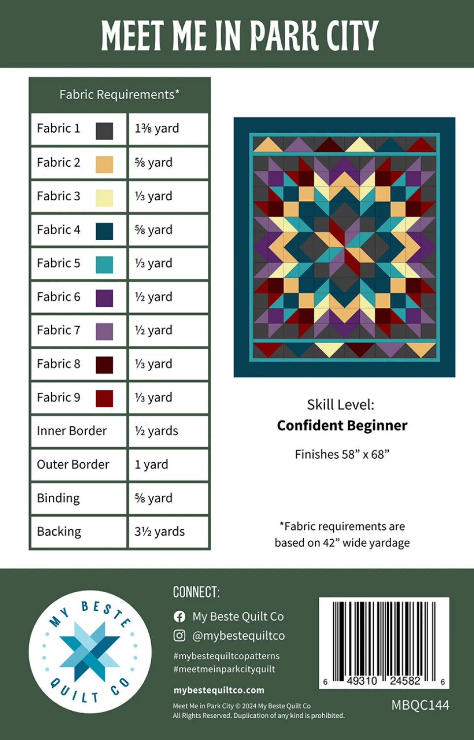 Meet Me In Park City - My Beste Quilt Co