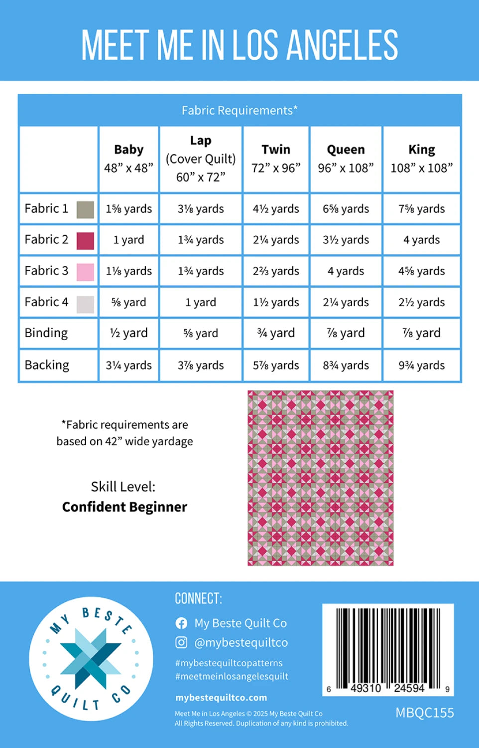 Meet Me In Los Angeles - My Beste Quilt Co