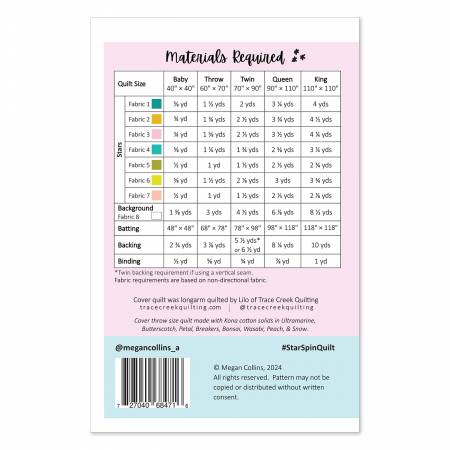 Star Spin Quilt Pattern - Megan Collins Quilt Design