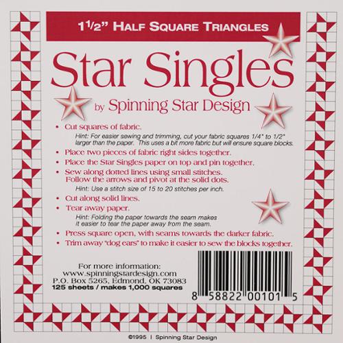 Star Singles - Spinning Star Design - 1-1/2" HST