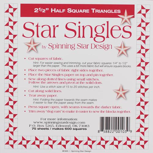 Star Singles - Spinning Star Design - 2-1/2" HST