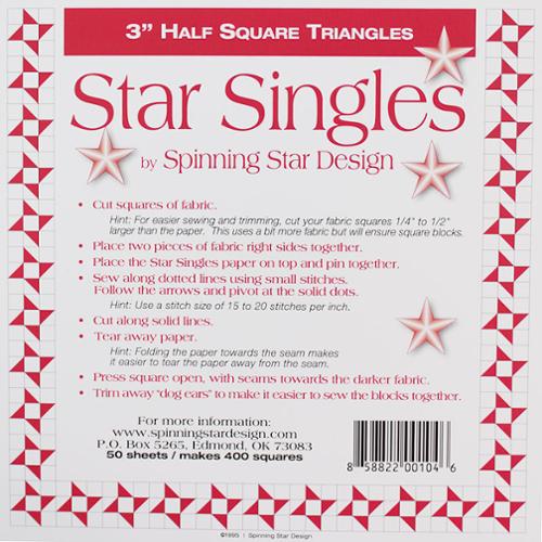 Star Singles - Spinning Star Design - 3" HST