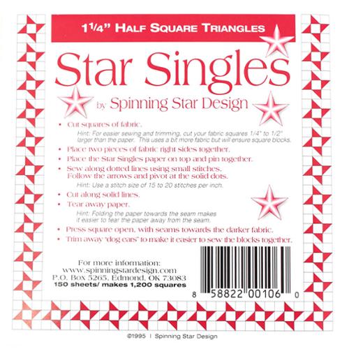Star Singles - Spinning Star Design - 1-1/4" HST