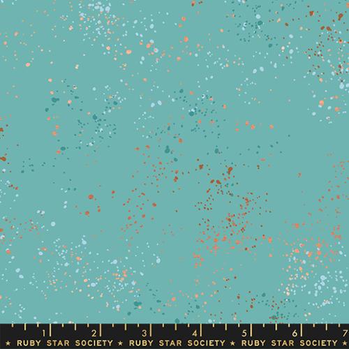 Speckled 108" Wide Turquoise Metallic  RS5055-72M
