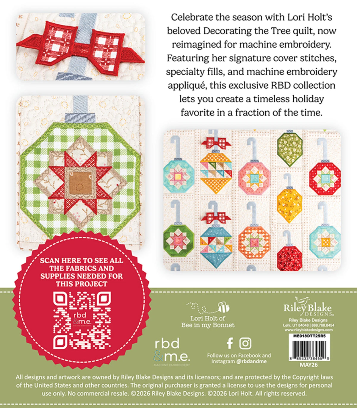 Decorating the Tree - Machine Embroidery USB Files