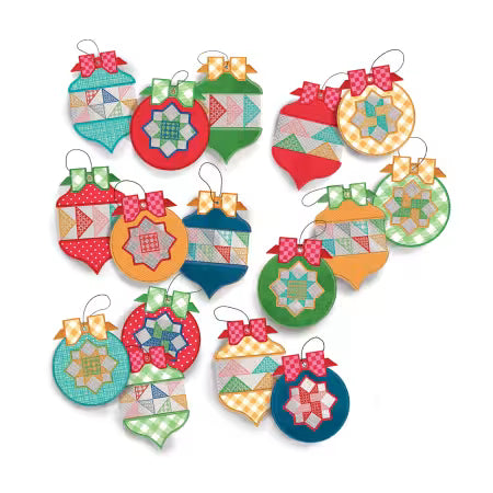 Hometown Holiday Patchwork Ornaments - Machine Embroidery