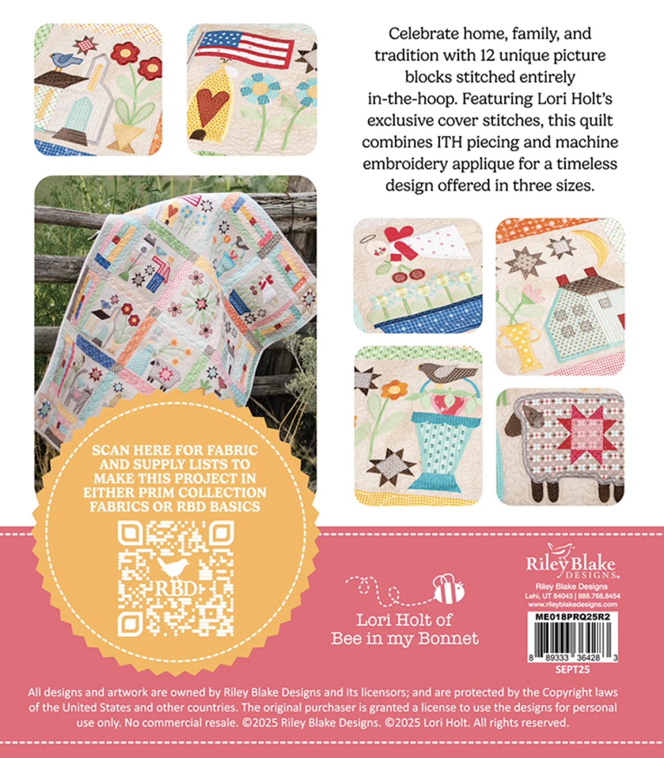 Prim Quilt - Machine Embroidery