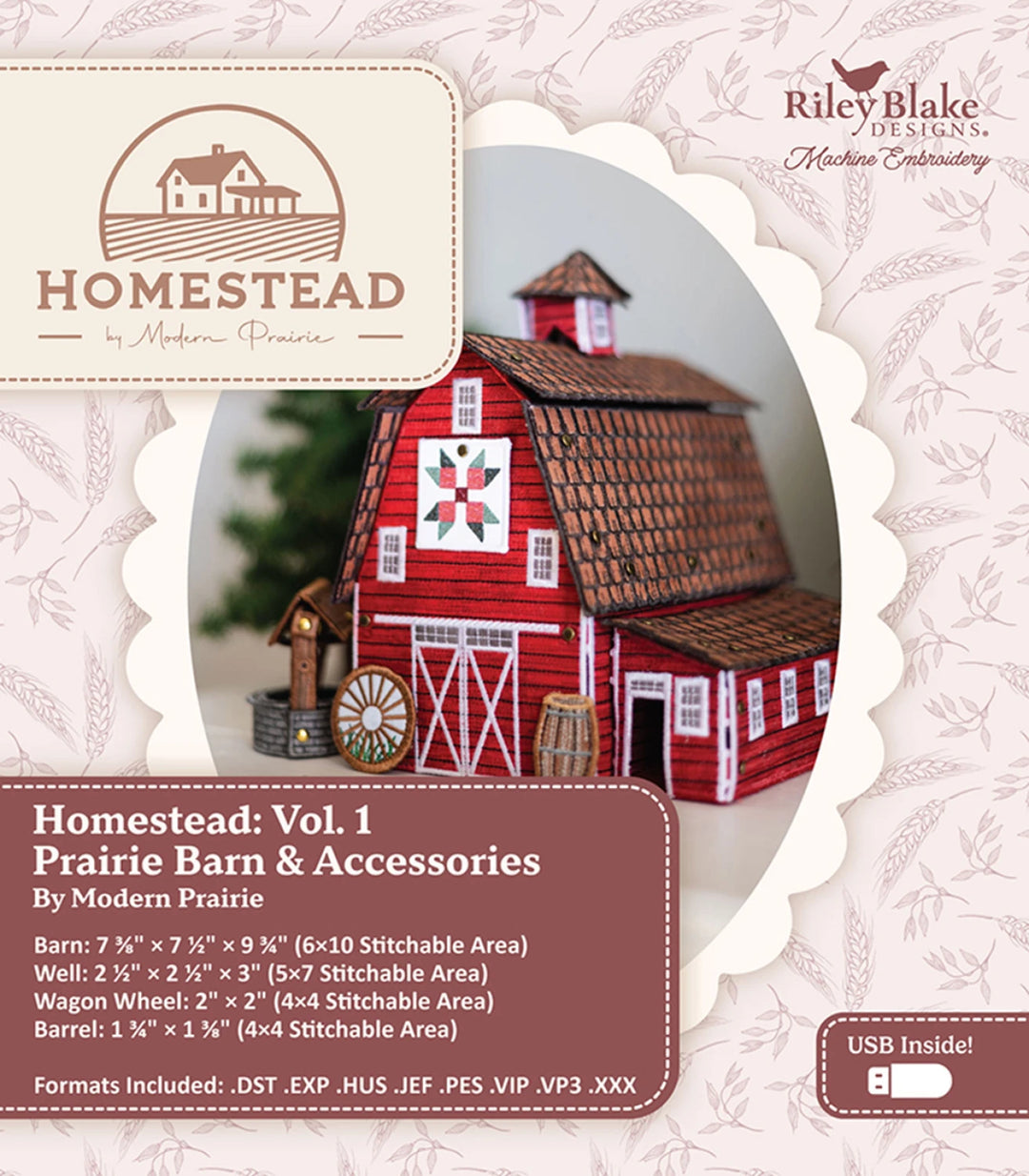 Homestead by Modern Prairie - Prairie Barn - Machine Embroidery - #1