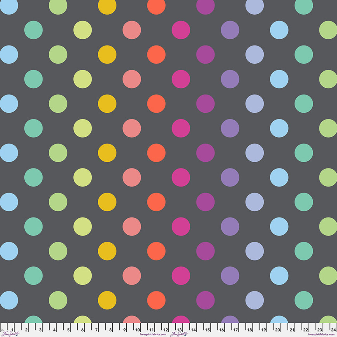 Disco Poms - Shadow - Minky - Graywork & True Colors