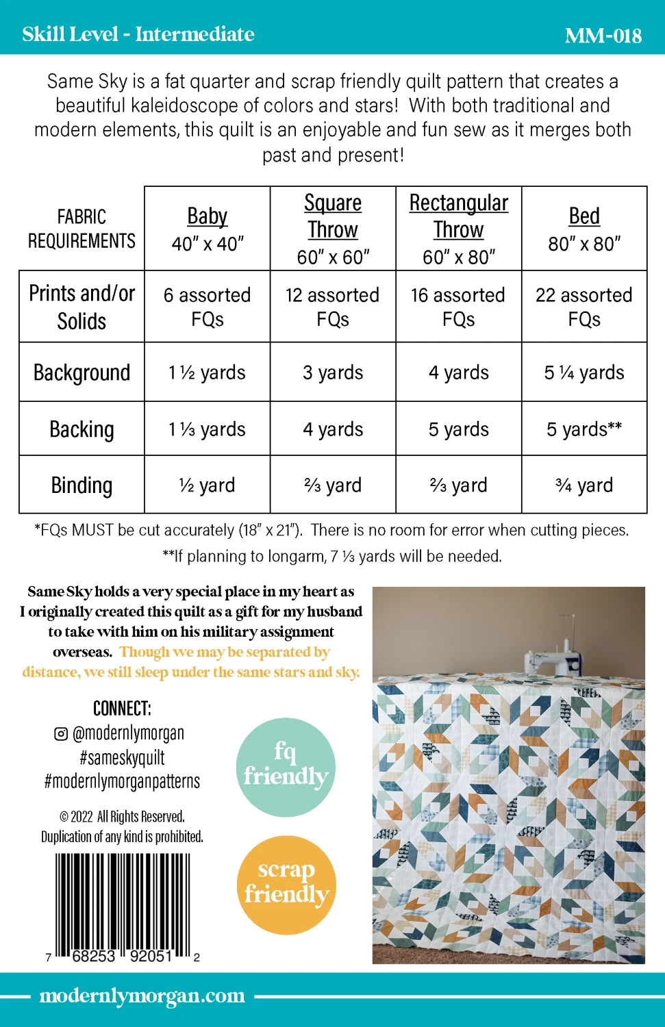 Same Sky Quilt Pattern - Modernly Morgan