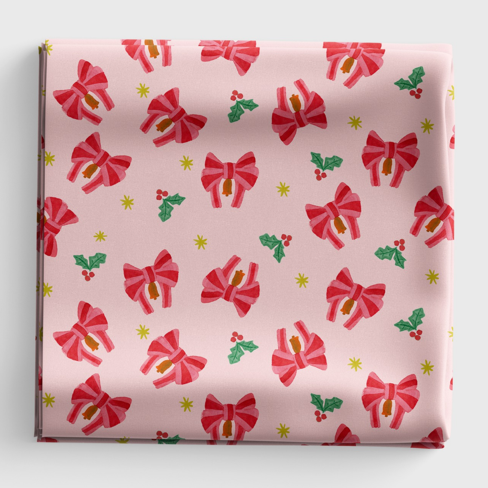 Merry Happy Christmas - Bows & Bells - Candy Cane - BG100