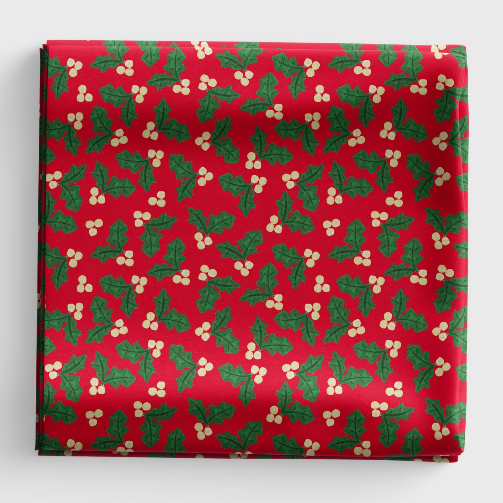Merry Happy Christmas - Holly - Festive Red - BG095