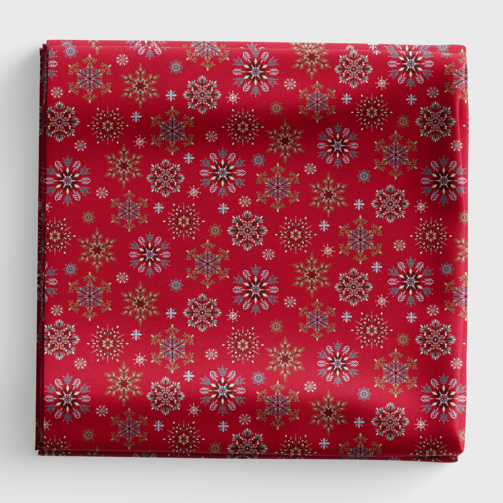 Nordic Holiday Village - Snowflakes - Red Multi - Q-3605-89