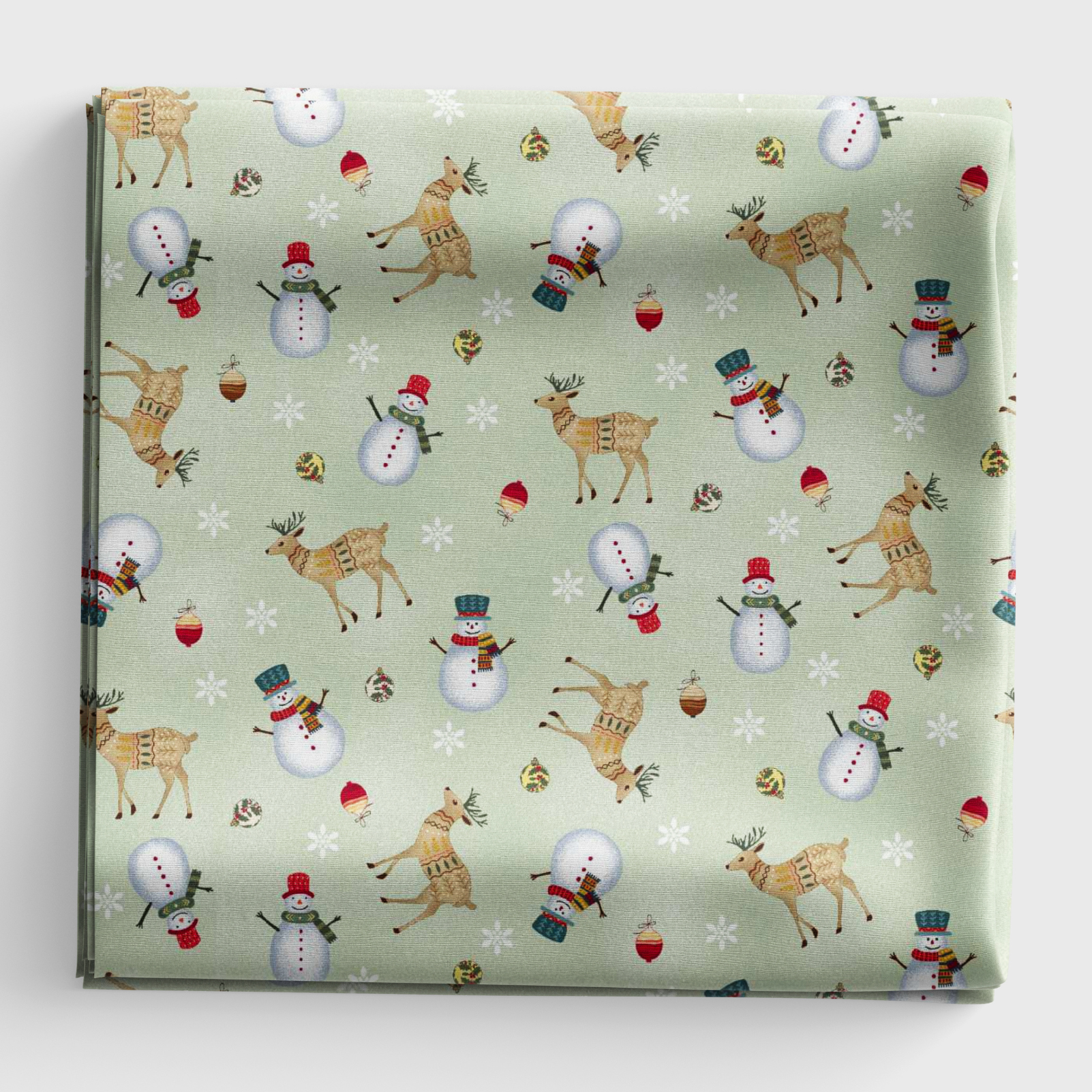 Nordic Holiday Village - Tossed Reindeer - Light Sage Multi - Q-3607-16