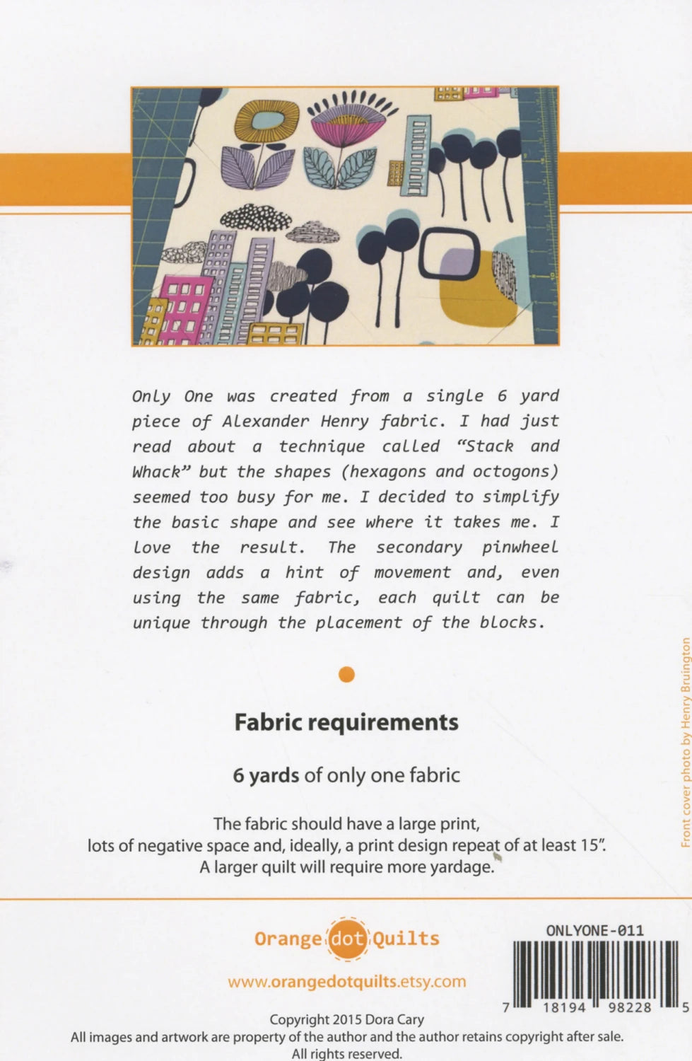 Only One Quilt - Orange Dot Quilts