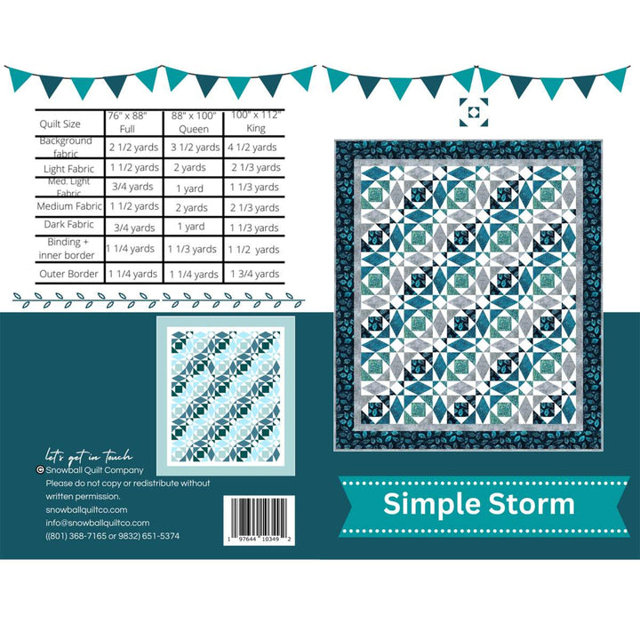 Simple Storm - Snowball Quilt Company - Quilt Pattern