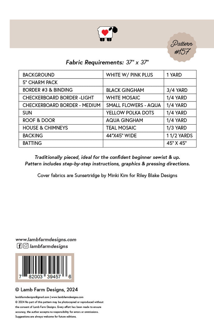 Poppy House Quilt Pattern