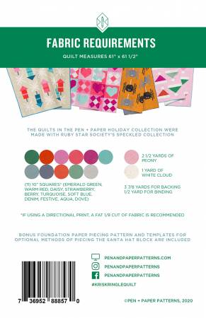 Kris Kringle Quilt Pattern - Pen + Paper Patterns