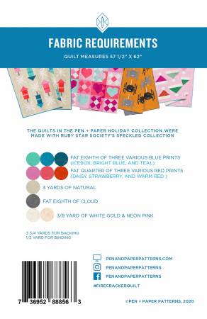 Firecracker Quilt Pattern - Pen + Paper Patterns