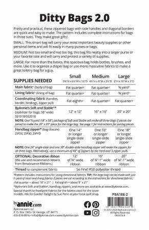 Ditty Bags 2.0 Sewing Pattern