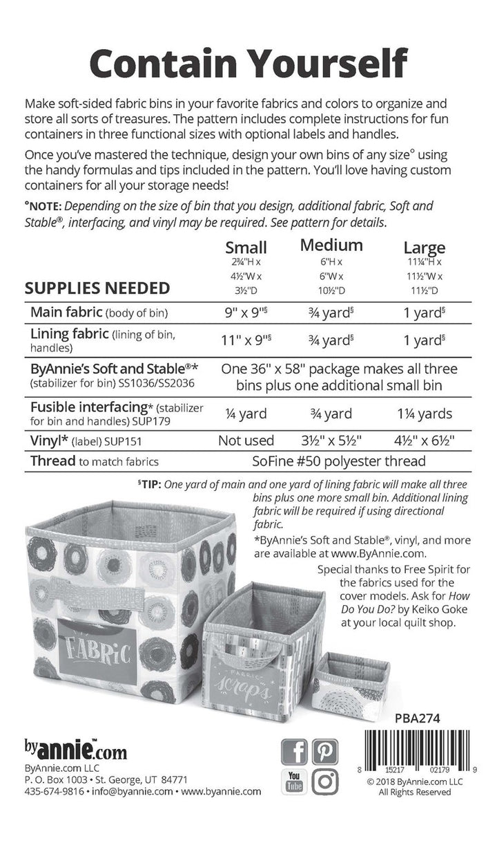 Contain Yourself Pattern - ByAnnie