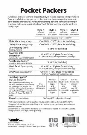 Pocket Packers Pocket Pattern