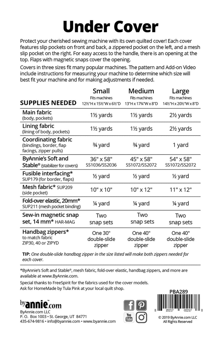 Under Cover Bag Pattern - ByAnnie