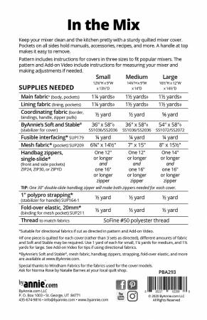 In the Mix Mixer Cover Pattern