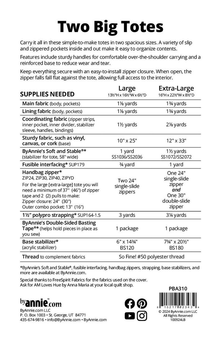 Two Big Totes - ByAnnie