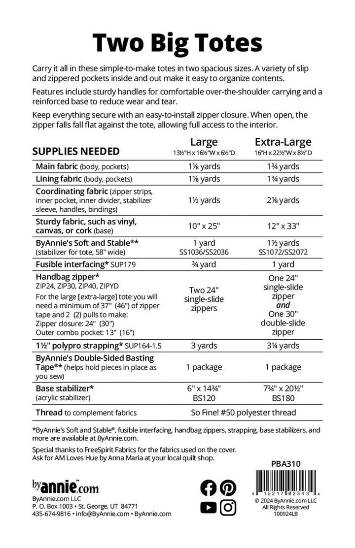 Two Big Totes - ByAnnie
