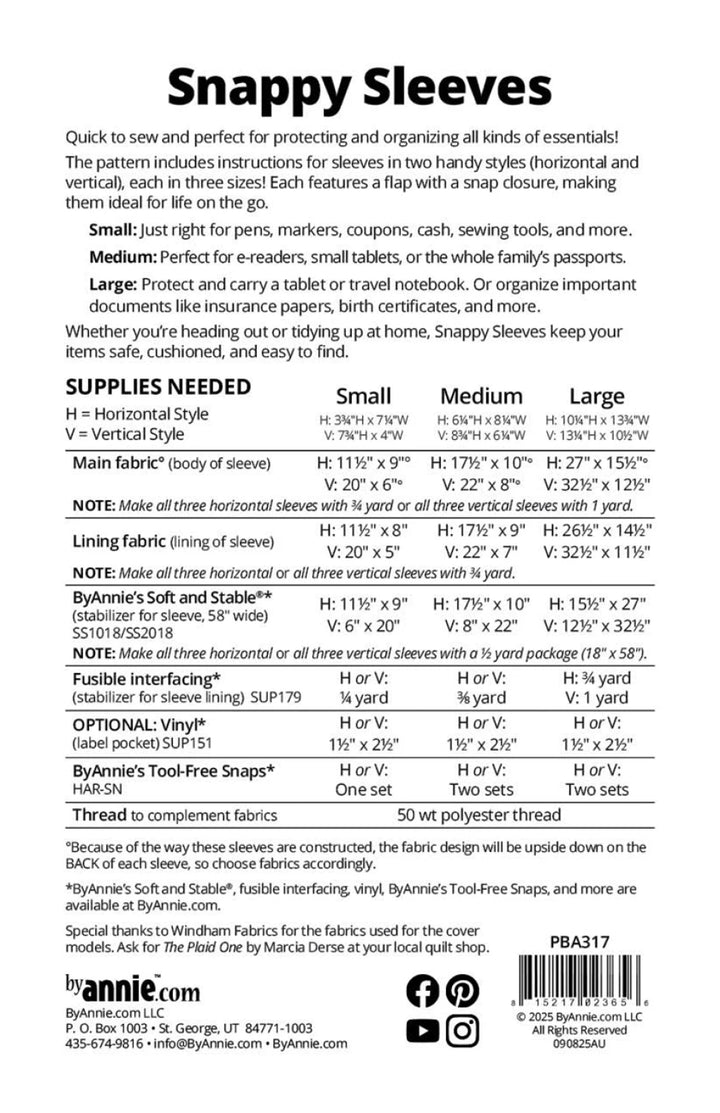 Snappy Sleeves - ByAnnie