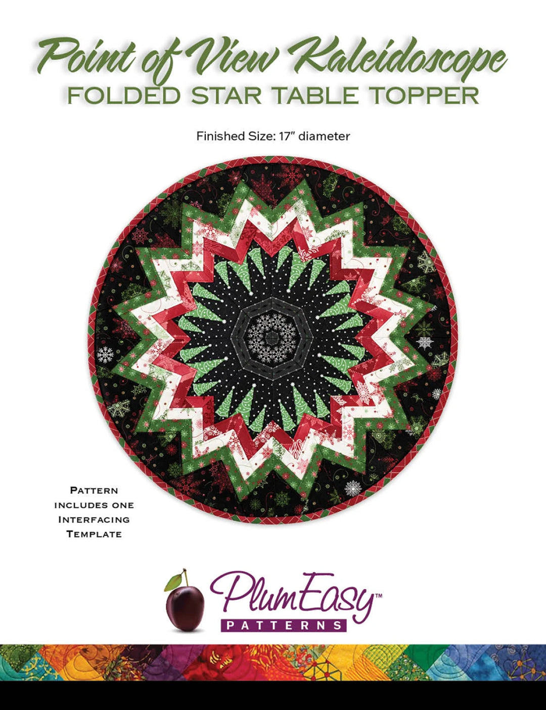 Point of View Kaleidoscope Folded Star Table Topper Pattern