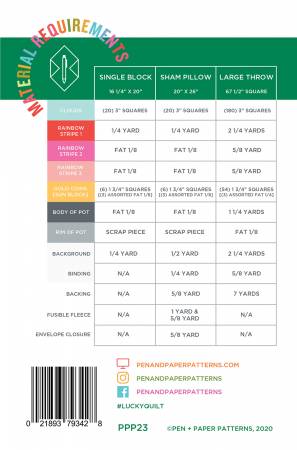 Lucky Quilt Pattern - Pen + Paper Patterns