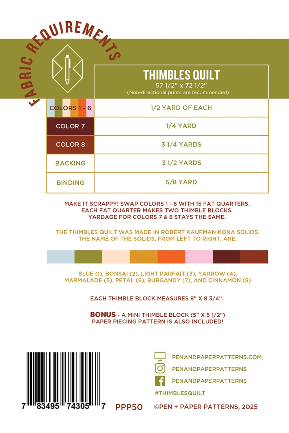 Thimbles - Pen and Paper Patterns