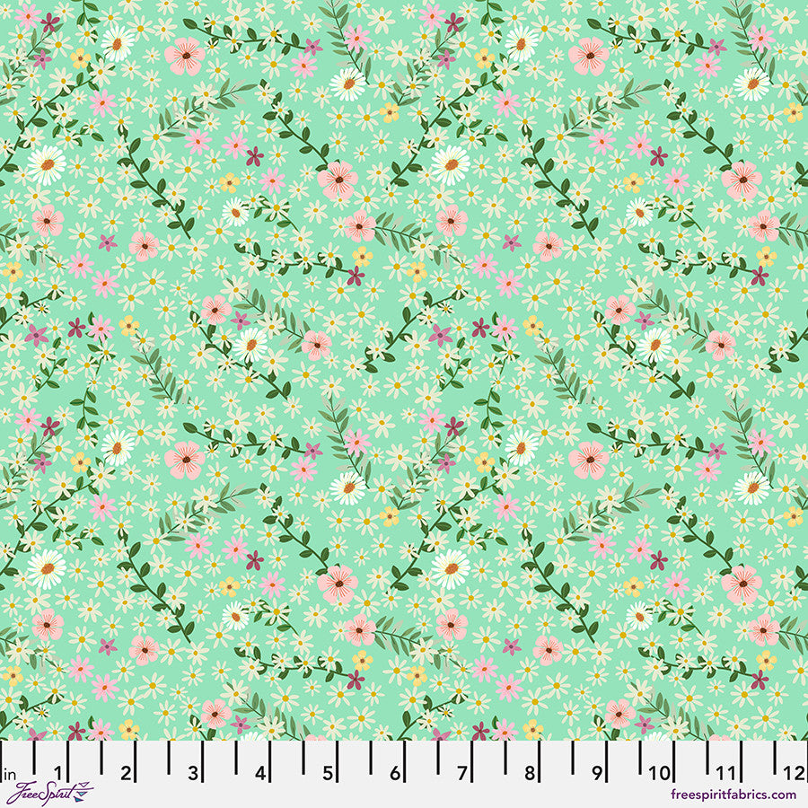 Floral Fiesta - Happy Petals - Mint - PWMC106.XMINT