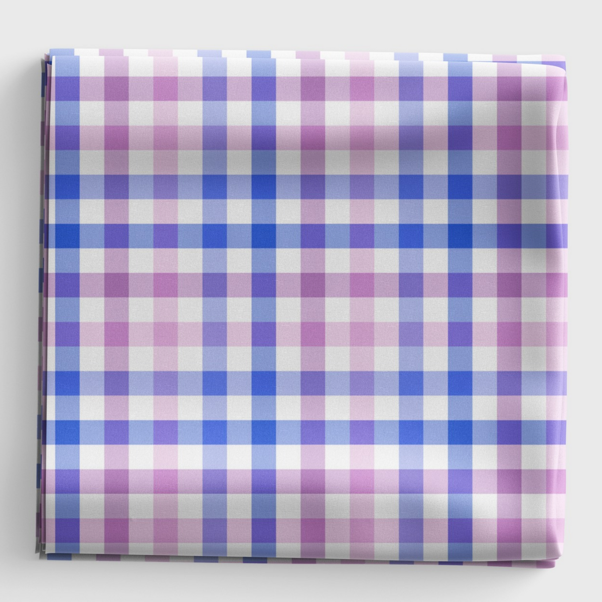 Patchwork Joy - Blue to lilac big gingham - L37A