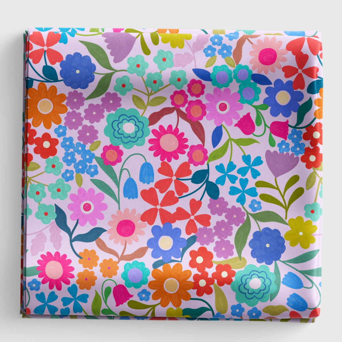 Patchwork Joy - Joyful flowers on lilac - L34B