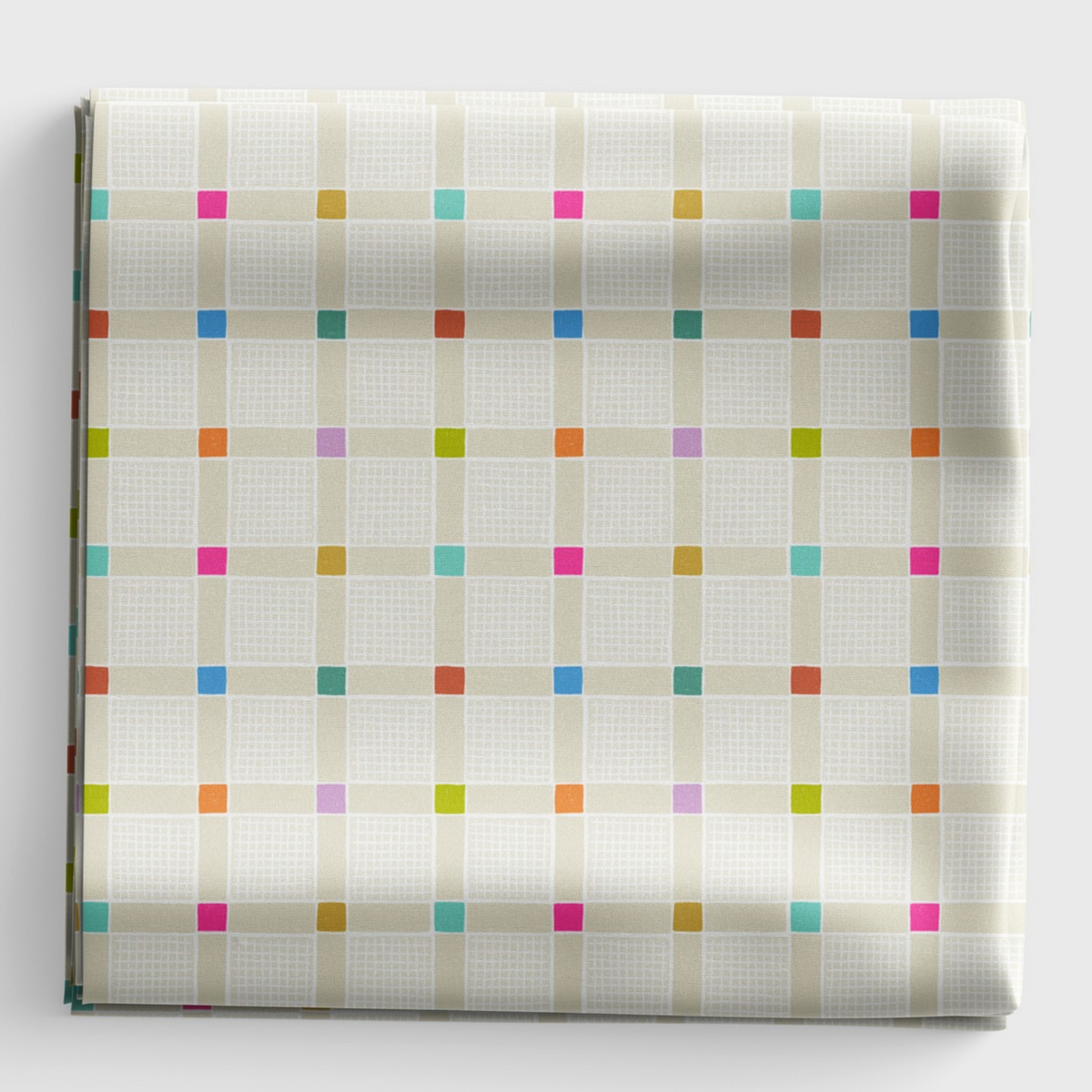 Patchwork Joy - Lovely check cream - L38A